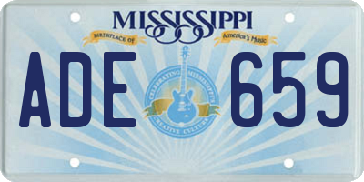 MS license plate ADE659