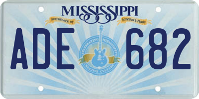 MS license plate ADE682
