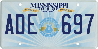 MS license plate ADE697