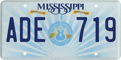MS license plate ADE719