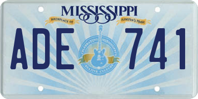 MS license plate ADE741