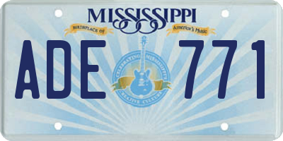 MS license plate ADE771