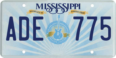 MS license plate ADE775