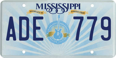 MS license plate ADE779