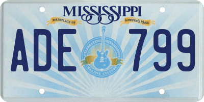 MS license plate ADE799