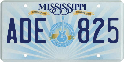 MS license plate ADE825