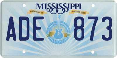 MS license plate ADE873