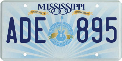 MS license plate ADE895