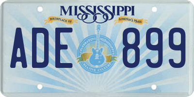 MS license plate ADE899