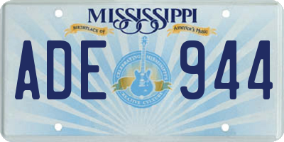 MS license plate ADE944