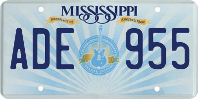 MS license plate ADE955