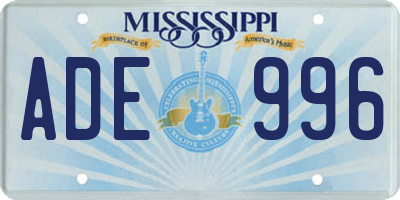 MS license plate ADE996