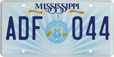 MS license plate ADF044