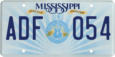 MS license plate ADF054