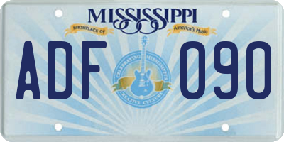 MS license plate ADF090