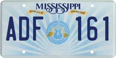 MS license plate ADF161