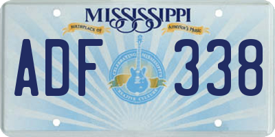 MS license plate ADF338