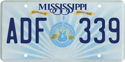 MS license plate ADF339