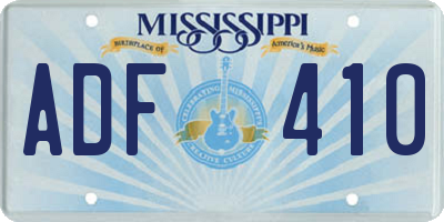 MS license plate ADF410