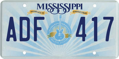 MS license plate ADF417