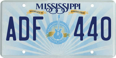 MS license plate ADF440