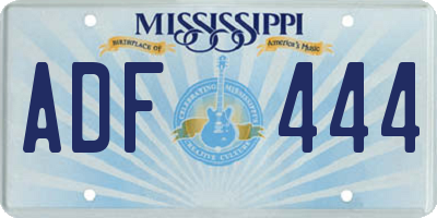 MS license plate ADF444