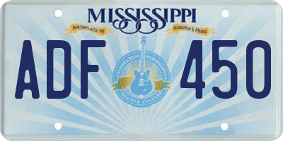 MS license plate ADF450