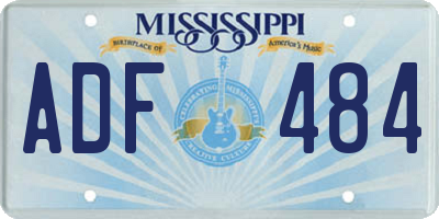 MS license plate ADF484