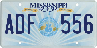 MS license plate ADF556
