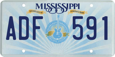 MS license plate ADF591