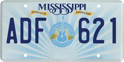 MS license plate ADF621