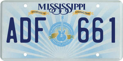 MS license plate ADF661