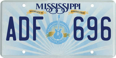 MS license plate ADF696