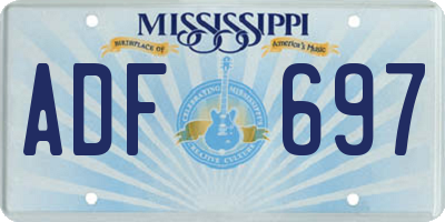 MS license plate ADF697
