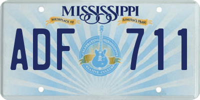 MS license plate ADF711