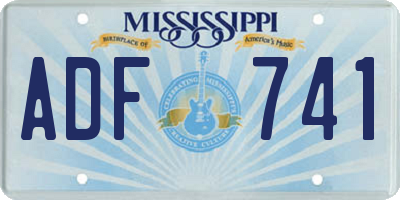 MS license plate ADF741