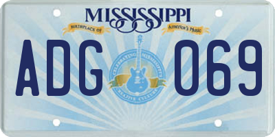 MS license plate ADG069
