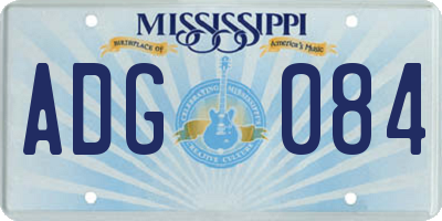 MS license plate ADG084