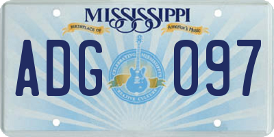 MS license plate ADG097