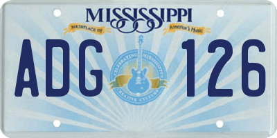 MS license plate ADG126