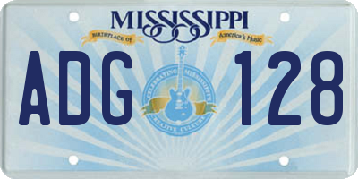 MS license plate ADG128