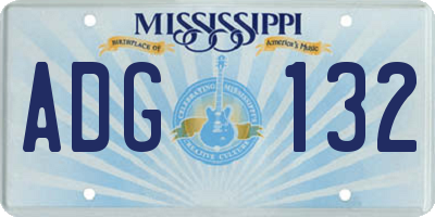 MS license plate ADG132