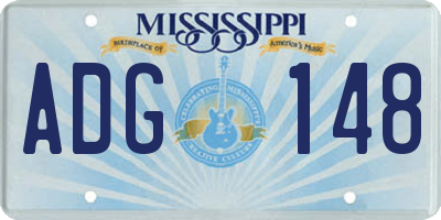 MS license plate ADG148