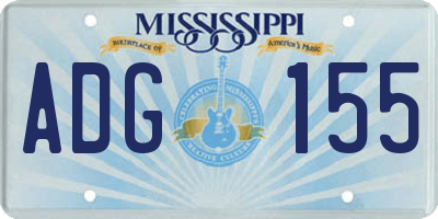 MS license plate ADG155