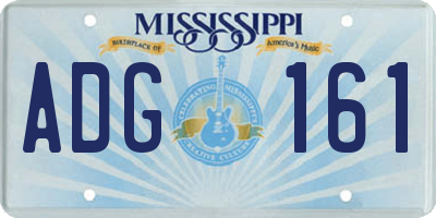 MS license plate ADG161