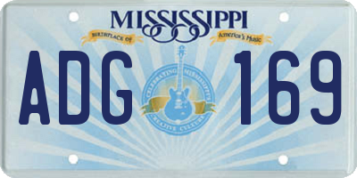 MS license plate ADG169