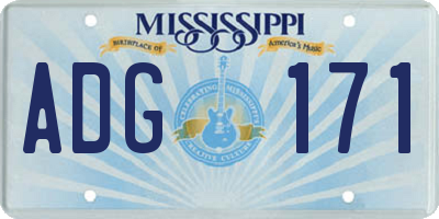 MS license plate ADG171