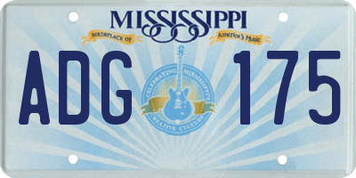 MS license plate ADG175