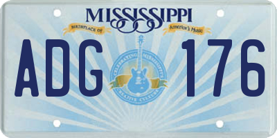 MS license plate ADG176