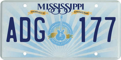 MS license plate ADG177
